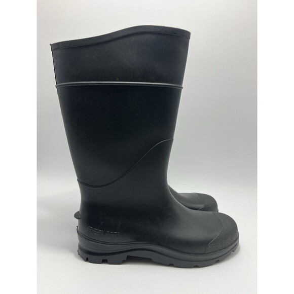 SERVUS Men's Size 8 Black Rubber Work/Rain/Snow Boots Black EUC Preowned Clean - Picture 1 of 10